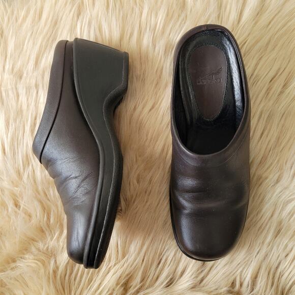 Dansko Open Heel Leather Clog 37 6.5 7 - Picture 1 of 9